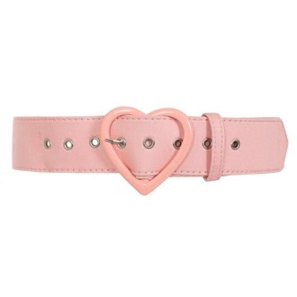 Collectif Pastel Pink Heart Belt small nwt - Picture 1 of 1